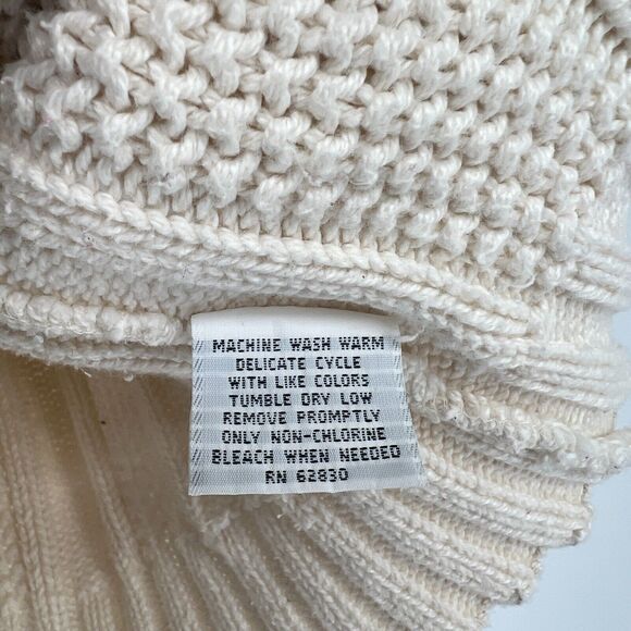 Lands End Sweater Womens S American Flag Knit White Long Sleeve Striped - Picture 4 of 6